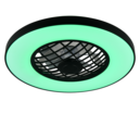 Trio Lighting Trio LINKÖPING VENTILATOR plafondlamp | LED | zwart | Ø 59 cm | IP20 | 45W,9W | 5600 lm, 1x lm | 2700-6500K | dimbaar