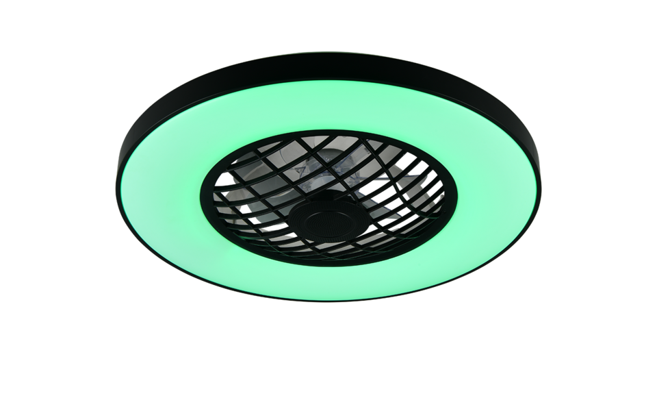 Trio Lighting Trio LINKÖPING VENTILATOR plafondlamp | LED | zwart | Ø 59 cm | IP20 | 45W,9W | 5600 lm, 1x lm | 2700-6500K | dimbaar Trio Lighting Trio LINKÖPING VENTILATOR plafondlamp | LED | zwart | Ø 59 cm | IP20 | 45W,9W | 5600 lm, 1x lm | 2700-6500K | dimbaar