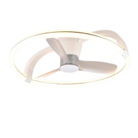 Trio STOCKHOLM LED ceiling fan light | chrome | Ø 73.5 cm | IP20