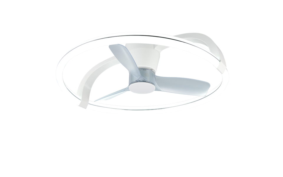 Trio Lighting Trio STOCKHOLM LED ceiling fan light | 1x 37W 4300 lm 2700-6000K | chrome | Ø 73.5 cm | IP20 | 23 cm