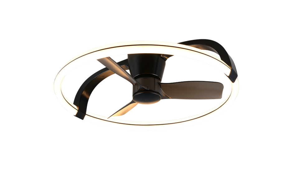 Trio Lighting Trio STOCKHOLM VENTILATOR plafondlamp | LED | mat zwart | Ø 73,5 cm | IP20 | 1x 37W | 4300 lm | 2700-6500K | dimbaar Trio Lighting Trio STOCKHOLM VENTILATOR plafondlamp | LED | mat zwart | Ø 73,5 cm | IP20 | 1x 37W | 4300 lm | 2700-6500K | dimbaar