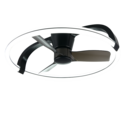 Trio Lighting Trio STOCKHOLM LED ceiling fan light | 1x 37W 4300 lm 2700-6000K | black | Ø 73.5 cm | IP20 | 23 cm