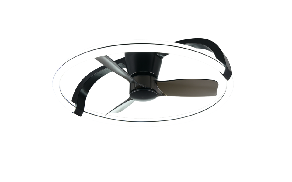 Trio Lighting Trio STOCKHOLM VENTILATOR plafondlamp | LED | mat zwart | Ø 73,5 cm | IP20 | 1x 37W | 4300 lm | 2700-6500K | dimbaar Trio Lighting Trio STOCKHOLM VENTILATOR plafondlamp | LED | mat zwart | Ø 73,5 cm | IP20 | 1x 37W | 4300 lm | 2700-6500K | dimbaar
