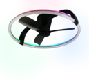 Trio Lighting Trio STOCKHOLM LED ceiling fan light | 1x 37W 4300 lm 2700-6500K | black | Ø 73.5 cm | IP20 | 23 cm