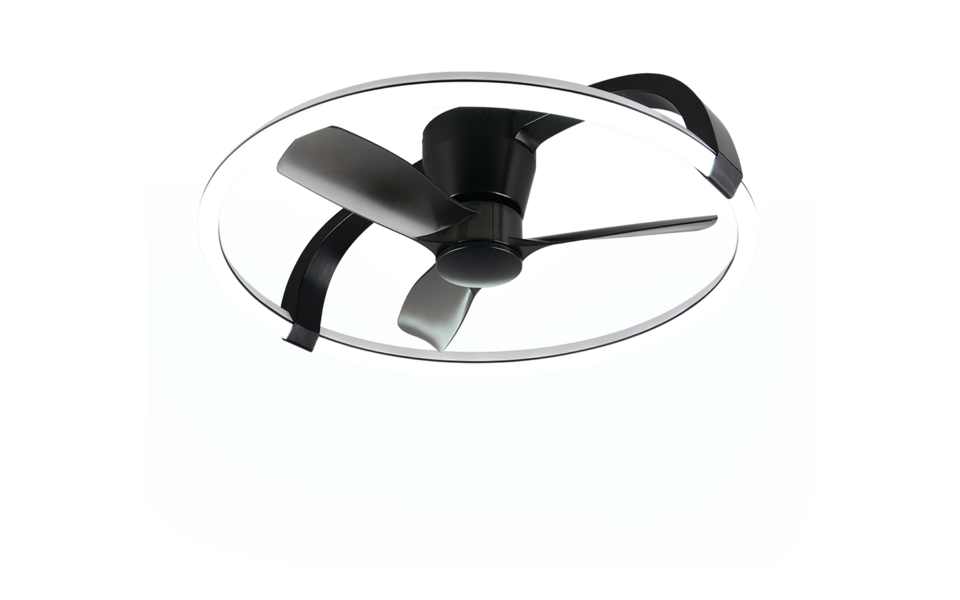 Trio Lighting Trio STOCKHOLM VENTILATOR plafondlamp | LED | mat zwart | Ø 73,5 cm | IP20 | 1x 37W | 4500 lm | 2700-6500K | dimbaar