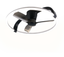 Trio Lighting Trio STOCKHOLM LED ceiling fan light | 1x 37W 4300 lm 2700-6500K | black | Ø 73.5 cm | IP20 | 23 cm