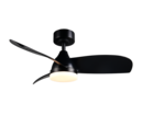 Trio Lighting Trio HELSINKI LED ceiling fan light | 1x 22W 2200 lm 2700-6000K | black | Ø 90 cm | IP20 | 32.5 cm