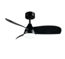 Trio Lighting Trio HELSINKI LED ceiling fan light | 1x 22W 2200 lm 2700-6000K | black | Ø 90 cm | IP20 | 32.5 cm