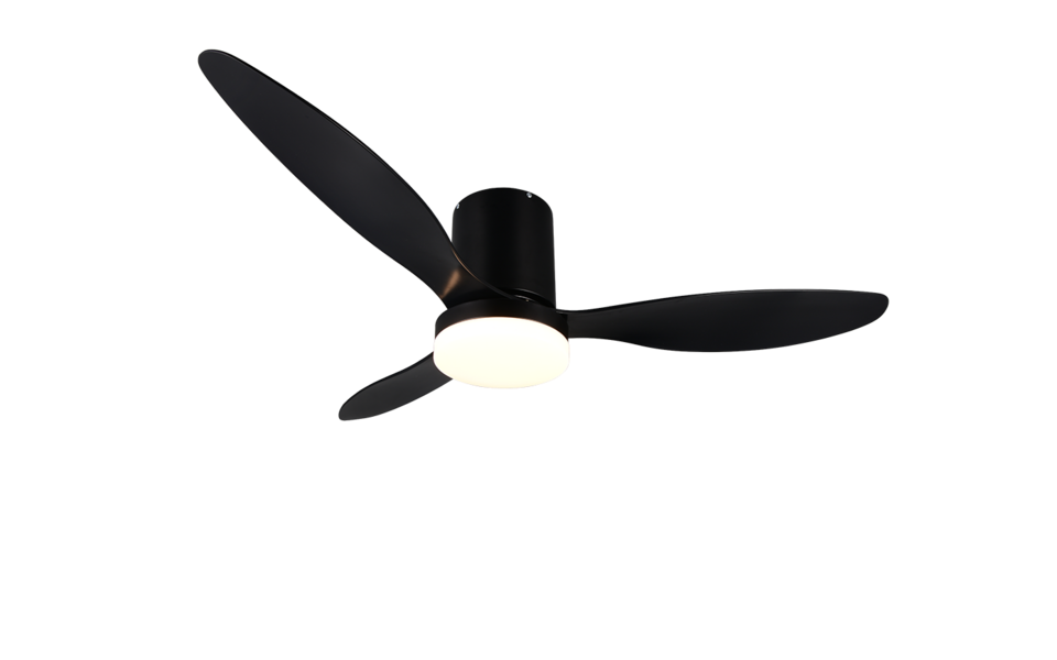 Trio Lighting Trio GÖTEBORG VENTILATOR plafondlamp | LED | mat zwart | Ø 132 cm | IP20 | 1x 20W | 2500 lm | 2700-6500K | dimbaar