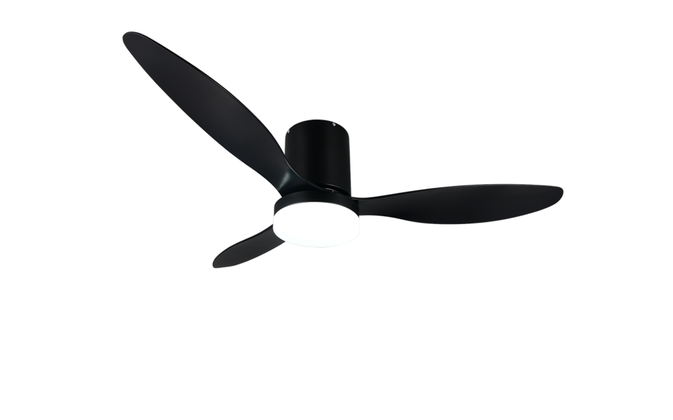 Trio Lighting Trio GÖTEBORG LED ceiling fan light | 1x 22W 2200 lm 2700-6000K | black | Ø 132 cm | IP20 | 35 cm