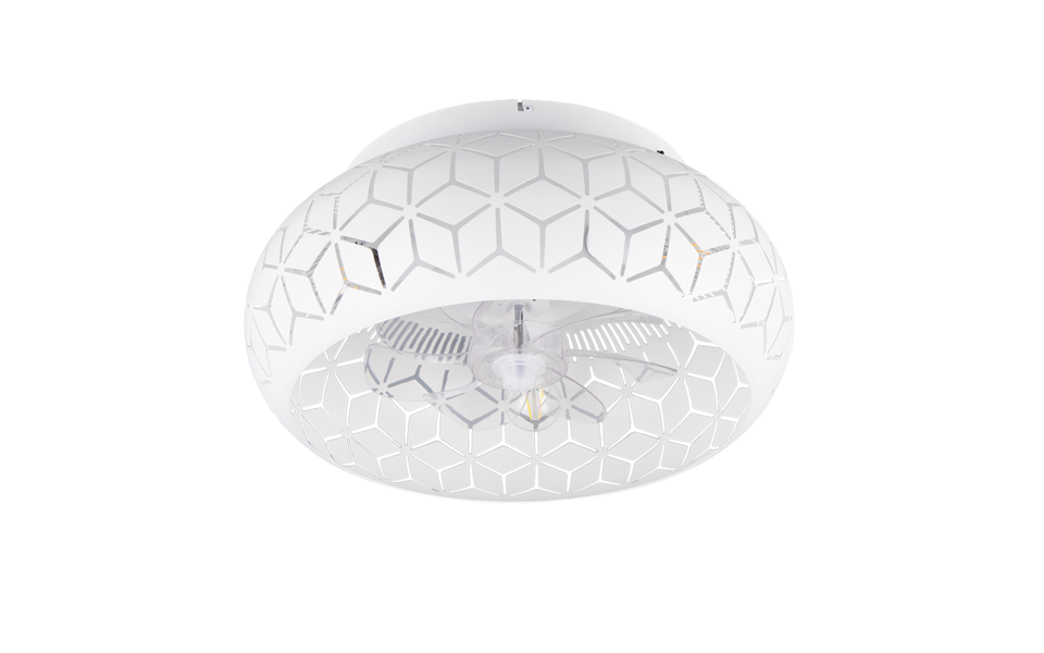 Trio Lighting Trio BIDAR VENTILATOR plafondlamp | E27 Fitting | wit mat | Ø 50 cm | IP20 | excl. 3x E27 | max. 10W