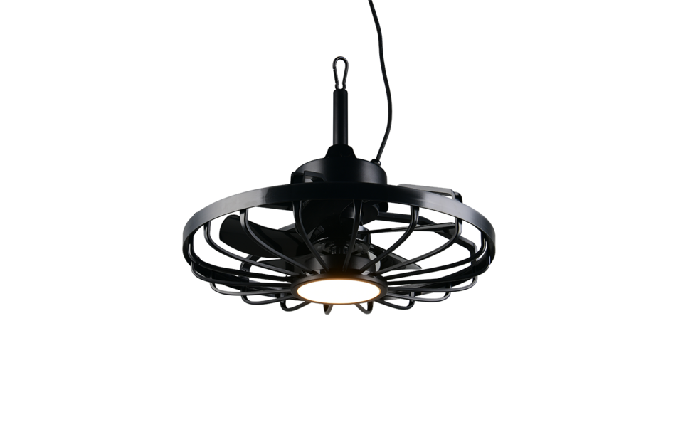 Trio Lighting Trio OSLO VENTILATOR plafondlamp | LED | zwart | Ø 51 cm | IP44 | 1x 20W | 2300 lm | 2700-6500K | dimbaar