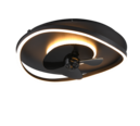 Trio Lighting Trio SORTLAND LED ceiling fan light | 1x 36W 3600 lm 2700-6500K | black | Ø 50 cm | IP20 | 15 cm