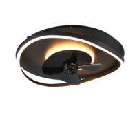 Trio SORTLAND VENTILATOR plafondlamp | LED | mat zwart | IP20
