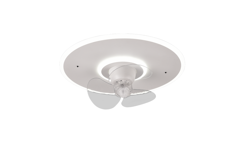 Trio Lighting Trio NYBRO VENTILATOR plafondlamp | LED | wit mat | Ø 50 cm | IP20 | 1x 30W | 3500 lm | 2700-6500K | dimbaar