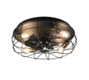 Trio Lighting Trio TRONDHEIM VENTILATOR plafondlamp | E27 Fitting | mat zwart | Ø 49 cm | IP20 | excl. 4x E27 | max. 10W | dimbaar