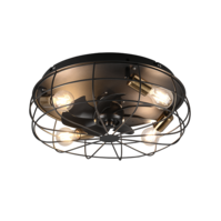 Trio TRONDHEIM VENTILATOR plafondlamp | zwart | max.10W | uitv. 1