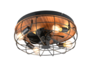 Trio Lighting Trio TRONDHEIM VENTILATOR plafondlamp | E27 Fitting | mat zwart | Ø 48 cm | IP20 | excl. 4x E27 | max. 10W | dimbaar