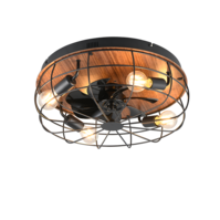 Trio TRONDHEIM ceiling fan light | E27 | black | Ø 48.5 cm | IP20