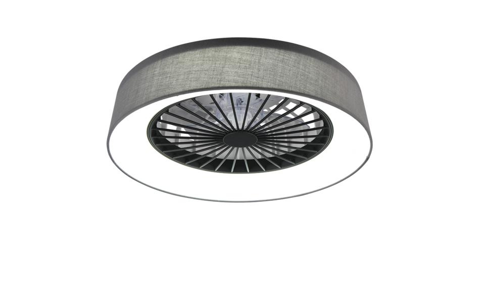 Trio Lighting Trio FARSUND VENTILATOR plafondlamp | LED | grijs | Ø 48,5 cm | IP20 | 1x 30W | 3500 lm | 2700-6500K | dimbaar