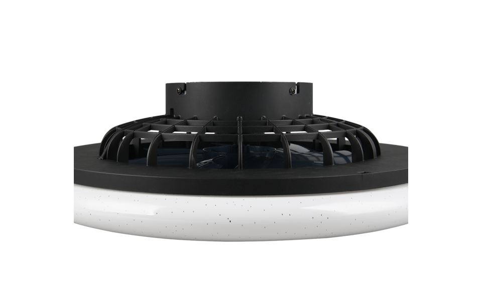Trio Lighting Trio STRALSUND VENTILATOR plafondlamp | LED | mat zwart | Ø 49 cm | IP20 | 1x 30W | 3500 lm | 2700-6500K | dimbaar