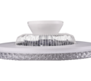 Trio Lighting Trio HARSTAD VENTILATOR plafondlamp | LED | chroom met wit | Ø 60 cm | IP20 | 1x 38W | 4400 lm | 2700-6500K | dimbaar