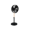 Trio VIKING ceiling fan light | black/wood | Ø 45 cm | IP20