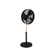 Trio VIKING VENTILATOR plafondlamp | mat zwart | IP20