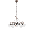 Trio Lighting Trio TRADITIO hanglamp | E14 Fitting | roestkleur antiek met albast | Ø 70 cm | IP20 | excl. 5x E14 | max. 40W