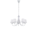Trio Lighting Trio CORTEZ hanglamp | E14 Fitting | wit mat met wit | Ø 70 cm | IP20 | excl. 5x E14 | max. 28W