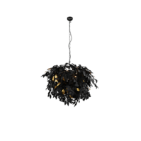Trio LEAVY hanglamp | mat zwart/zwart/zwart/goud | IP20 | E14 Trio LEAVY hanglamp | mat zwart/zwart/zwart/goud | IP20 | E14