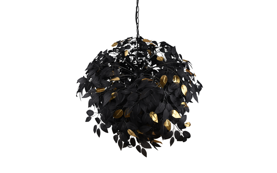 Trio Lighting Trio LEAVY pendant light | 4x E14 max 40W | black | Ø 70 cm | IP20 | 150 cm Trio Lighting Trio LEAVY pendant light | 4x E14 max 40W | black | Ø 70 cm | IP20 | 150 cm