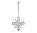 Trio Lighting Trio LÜSTER hanglamp | E14 Fitting | chroom met transparant met chroom | Ø 52 cm | IP20 | excl. 5x E14 | max. 40W