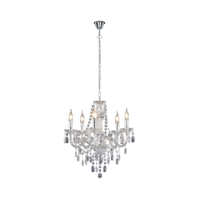 Trio LÜSTER hanglamp | chroom/transparant/chroom | uitv. 1