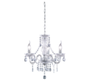 Trio Lighting Trio LÜSTER hanglamp | E14 Fitting | chroom met transparant | Ø 46 cm | IP20 | excl. 3x E14 | max. 40W