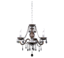 Trio Lighting Trio LÜSTER hanglamp | E14 Fitting | chroom met zwart | Ø 46 cm | IP20 | excl. 3x E14 | max. 40W