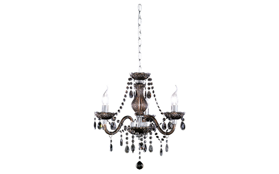 Trio Lighting Trio LÜSTER hanglamp | E14 Fitting | chroom met zwart | Ø 46 cm | IP20 | excl. 3x E14 | max. 40W Trio Lighting Trio LÜSTER hanglamp | E14 Fitting | chroom met zwart | Ø 46 cm | IP20 | excl. 3x E14 | max. 40W