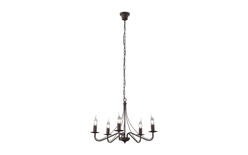 Trio Lighting Trio COUNTRY hanglamp | E14 Fitting | roestkleur | Ø 55 cm | IP20 | excl. 5x E14 | max. 40W Trio Lighting Trio COUNTRY hanglamp | E14 Fitting | roestkleur | Ø 55 cm | IP20 | excl. 5x E14 | max. 40W