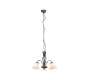 Trio Lighting Trio RUSTICA hanglamp | E14 Fitting | roestkleur met wit | Ø 55 cm | IP20 | excl. 3x E14 | max. 40W