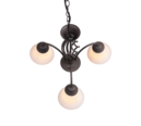 Trio Lighting Trio RUSTICA hanglamp | E14 Fitting | roestkleur met wit | Ø 55 cm | IP20 | excl. 3x E14 | max. 40W