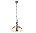Trio Lighting Trio RUSTICA hanglamp | E14 Fitting | roestkleur met wit | Ø 60 cm | IP20 | excl. 5x E14 | max. 40W