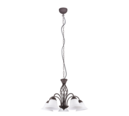Trio Lighting Trio RUSTICA hanglamp | E14 Fitting | roestkleur met wit | Ø 60 cm | IP20 | excl. 5x E14 | max. 40W