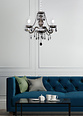 Trio Lighting Trio LÜSTER hanglamp | E14 Fitting | chroom met zwart | Ø 46 cm | IP20 | excl. 3x E14 | max. 40W