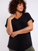 Exxcellent April Top V-hals Zwart Maat 54