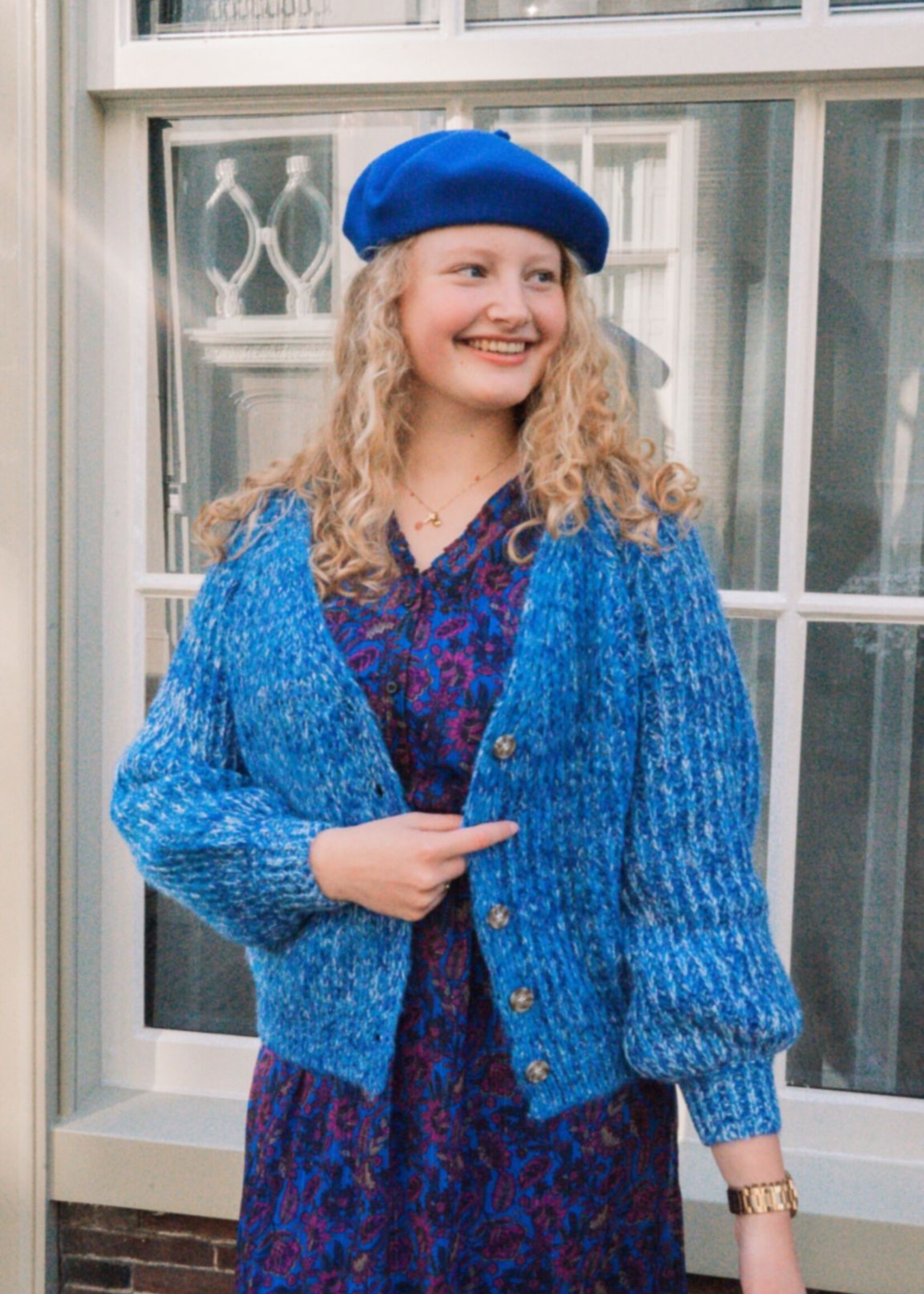 FLURESK Sienne Vest Koningsblauw/Helderblauw