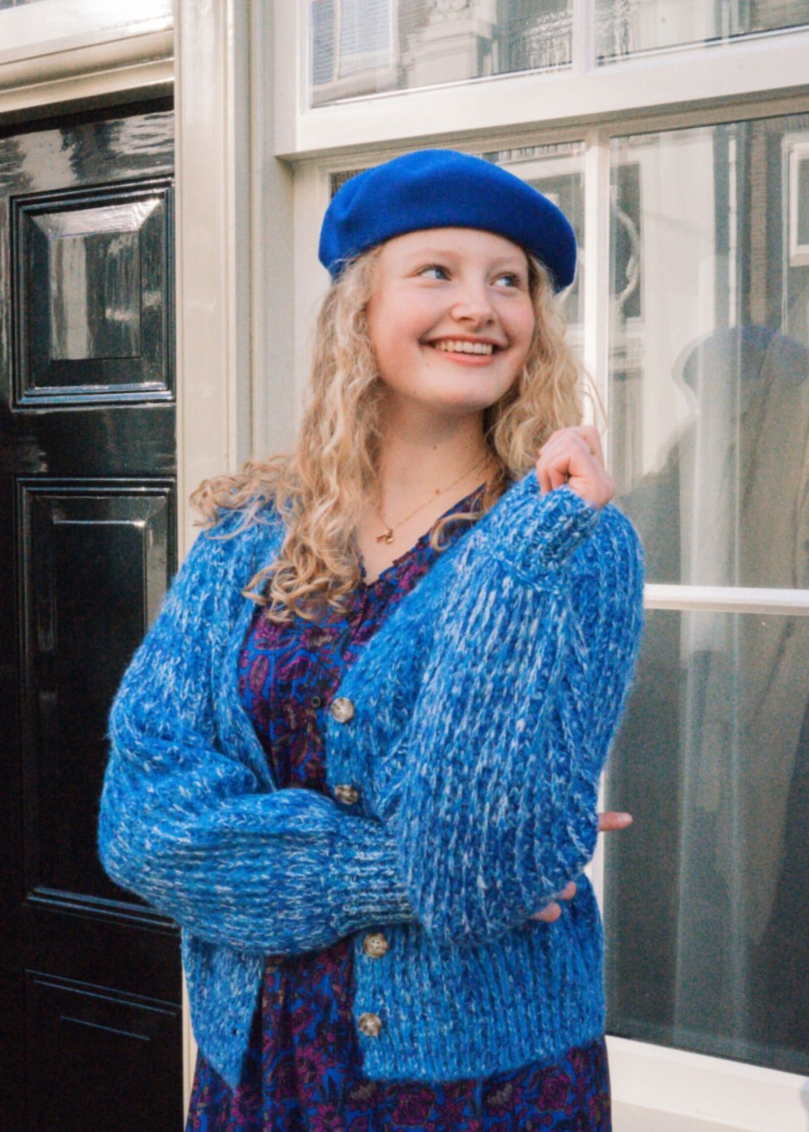 FLURESK Sienne Vest Koningsblauw/Helderblauw