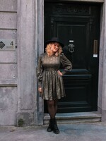 FLURESK Ylva Jurk Latte/Zwart Maat 38 & 40