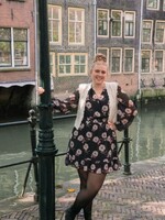 FLURESK Louve Jurk Zwart/Kiezel Maat 44