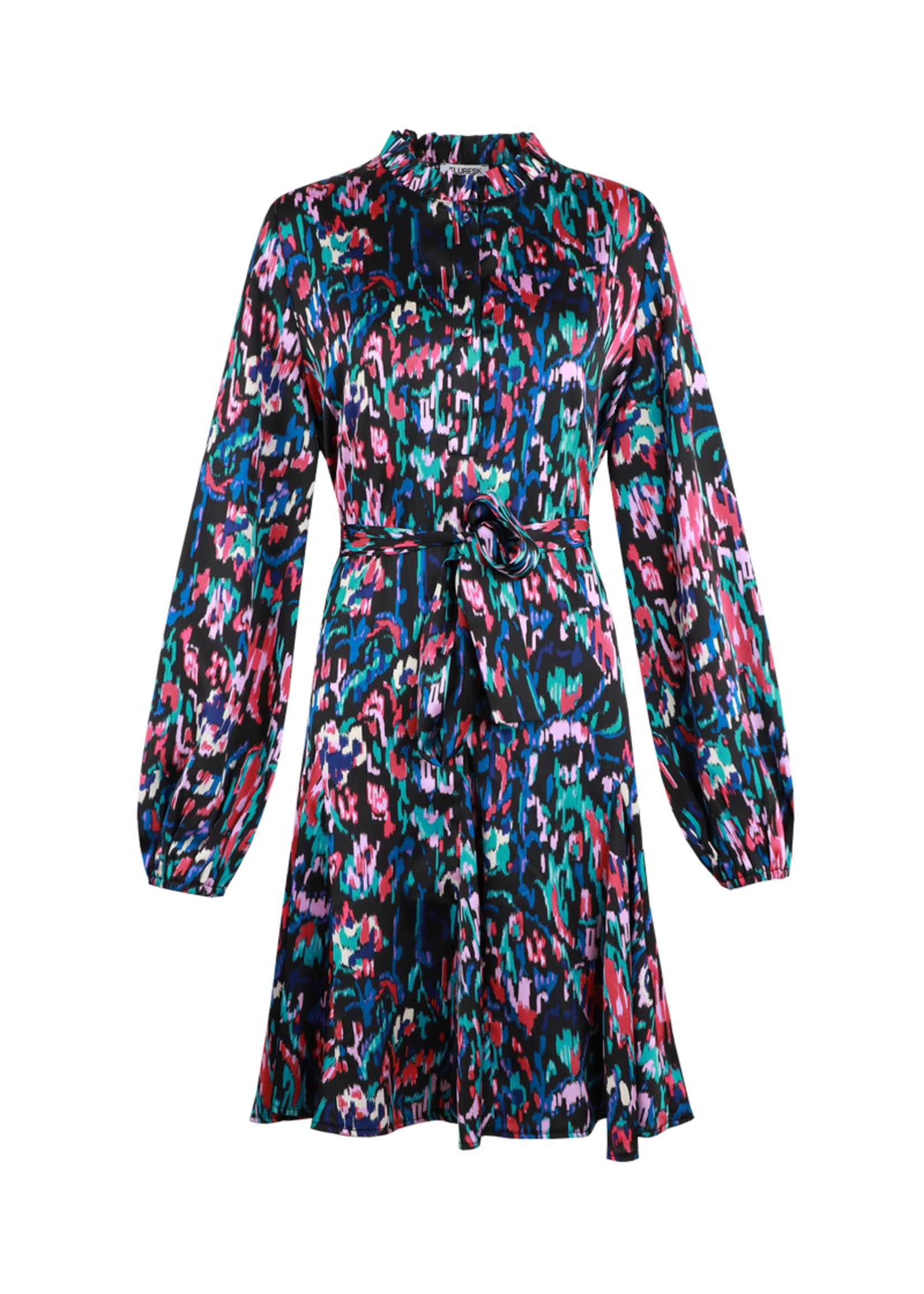 FLURESK Jolijn jurk Zwart/Kleurenmix