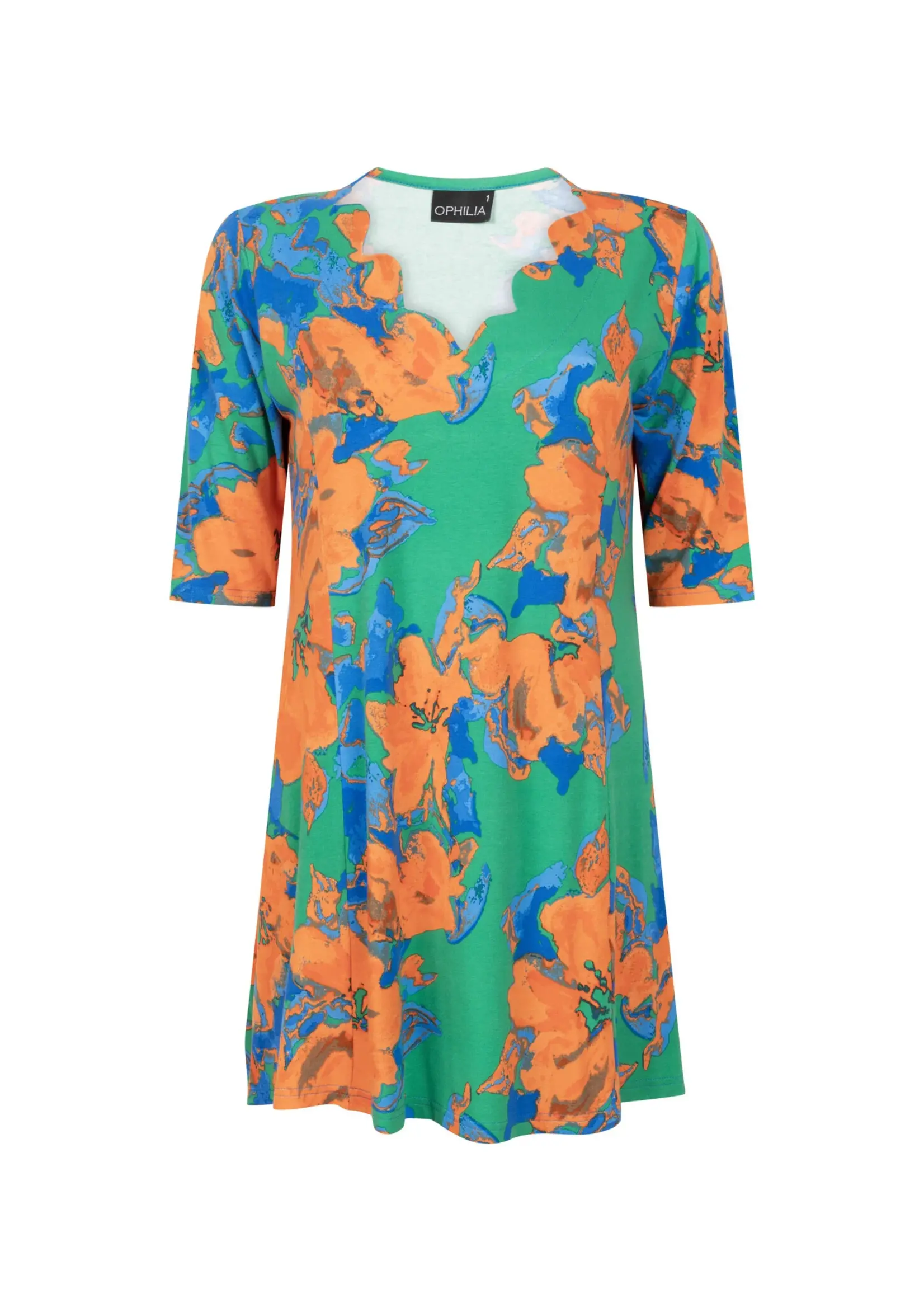 Mona Jersey Dessin Water Ink Coral Maat 1